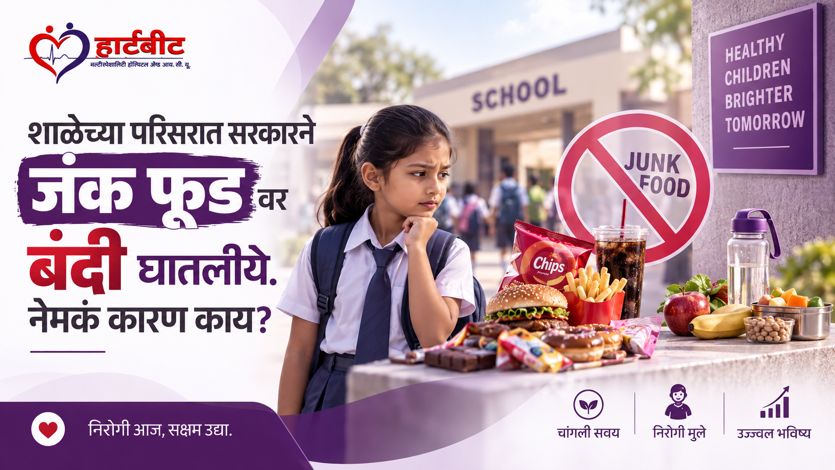 शाळेच्या परिसरात सरकारने जंक फूडवर बंदी घातलीये. नेमकं कारण काय?